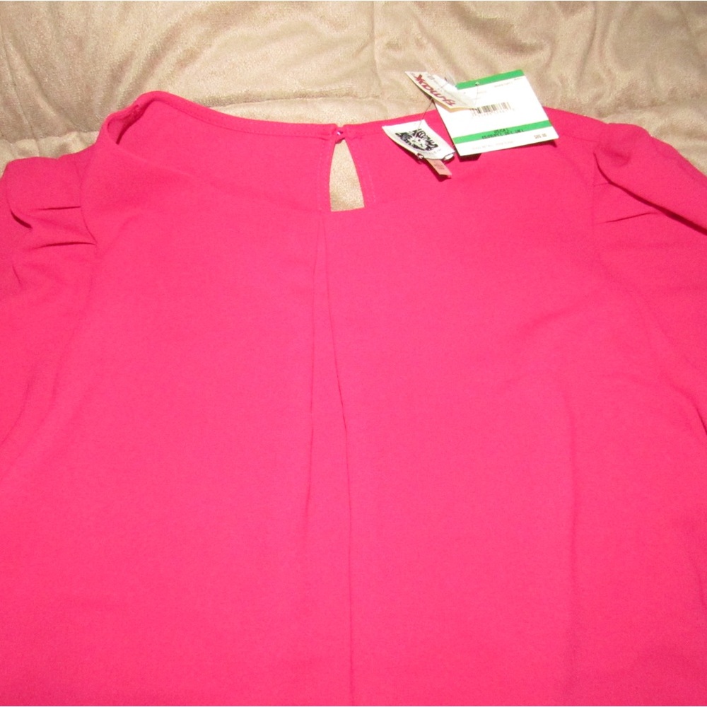 BRAND NEW HOT PINK LONG SLEEVE BLOUSE